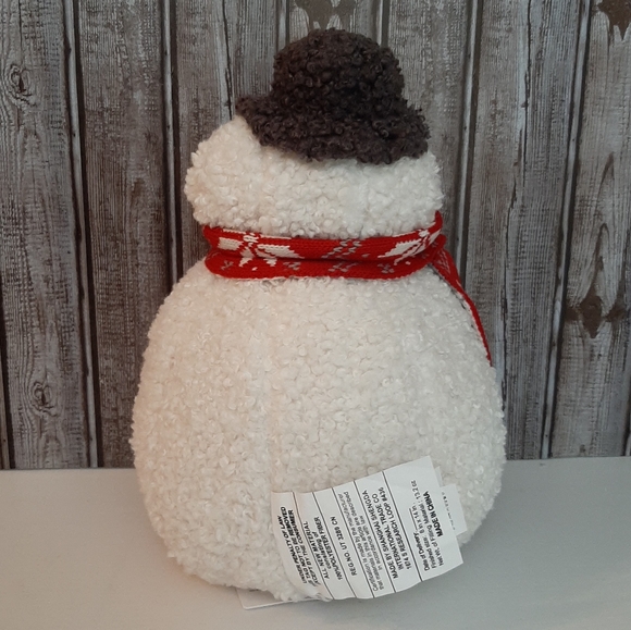Pottery Barn Cozy Archie Snowman Shaped Pillow Holiday Christmas - Picture 5 of 16